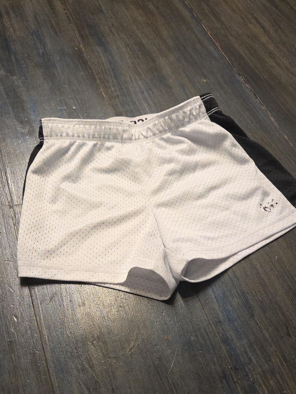 Justice Girls' White Athletic Shorts with Branded Waistband